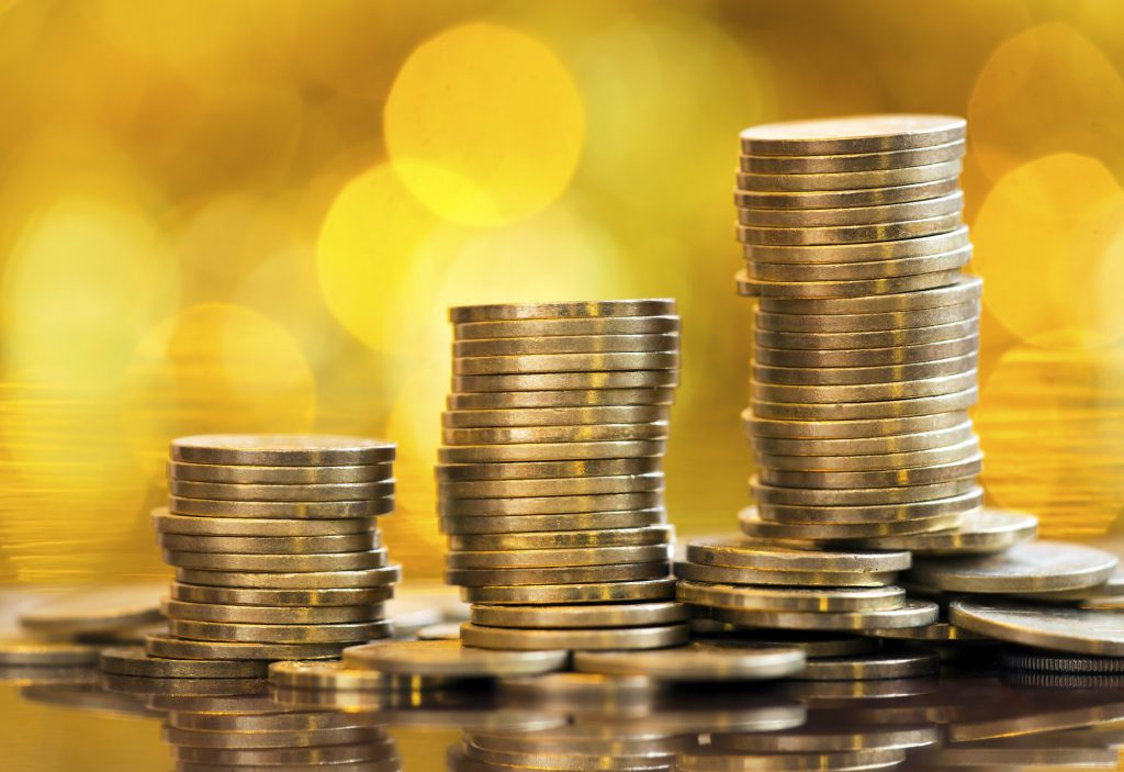 Save money - golden coins